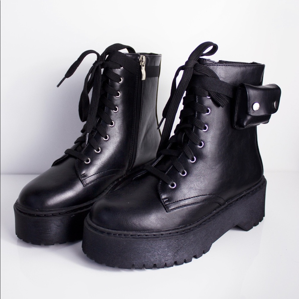 Platform Combat boots - Picture 3 of 6